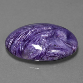Charoïte violet naturelle coupe ovale, 22,88 ct, opaque