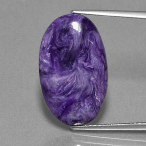 Charoïte Violet naturelle Coupe ovale, 11.96 ct, Opaque