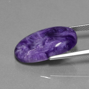 Charoïte Violet naturelle Coupe ovale, 11.96 ct, Opaque