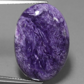 Charoïte violet naturelle coupe ovale, 22,21 ct, opaque