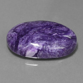 Charoïte violet naturelle coupe ovale, 22,21 ct, opaque