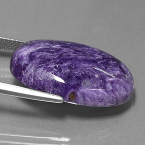 Charoïte violet naturelle coupe ovale, 22,21 ct, opaque