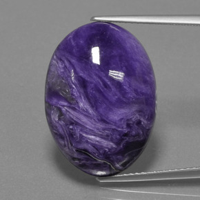 Charoïte Violet naturelle Coupe ovale, 17.74 ct, Opaque