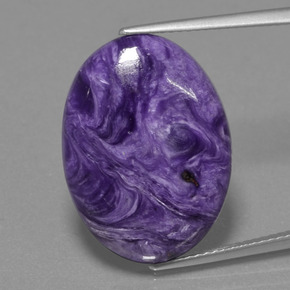Charoïte violet naturelle coupe ovale, 14,65 ct, opaque
