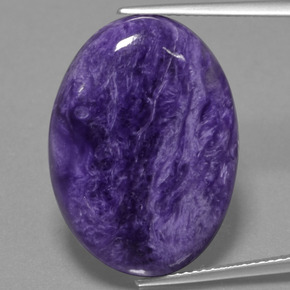 Charoïte violet naturelle coupe ovale, 19,87 ct, opaque
