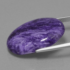 Charoïte violet naturelle coupe ovale, 19,87 ct, opaque