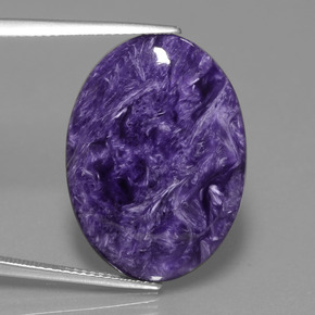 Charoïte violet naturelle coupe ovale, 15,55 ct, opaque