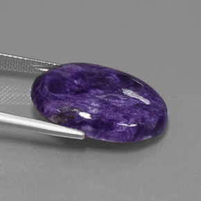Charoïte violet naturelle coupe ovale, 15,00 ct, opaque