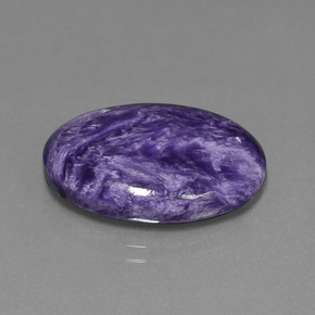 Charoïte violet naturelle coupe ovale, 15,36 ct, opaque