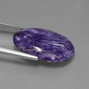 Charoïte violet naturelle coupe ovale, 15,36 ct, opaque