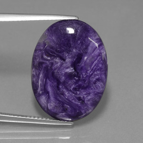 Charoïte violet naturelle coupe ovale, 11,44 ct, opaque