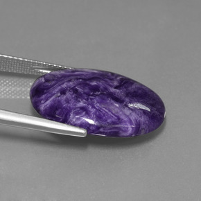 Charoïte violet naturelle coupe ovale, 11,44 ct, opaque