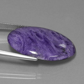 Charoïte Violet foncé naturelle Coupe ovale, 26.08 ct, Opaque