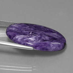 Charoïte Violet naturelle Coupe ovale, 21.79 ct, Opaque