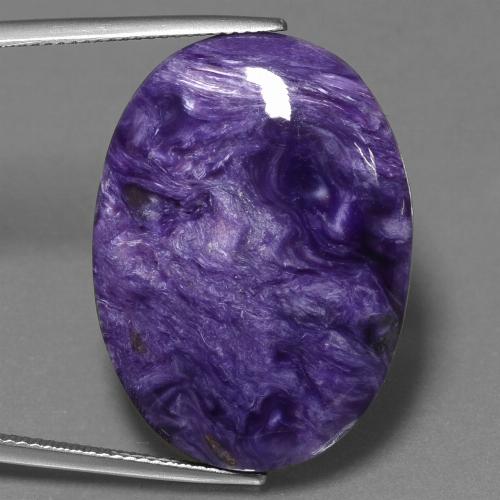 Charoïte Violet moyen-foncé naturelle Coupe ovale, 32.90 ct, Opaque
