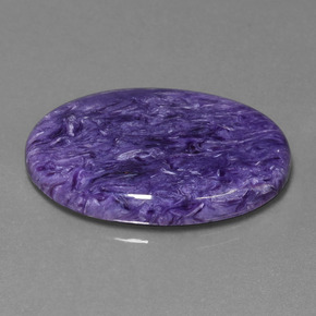 Charoïte violet naturelle coupe ovale, 27,82 ct, opaque