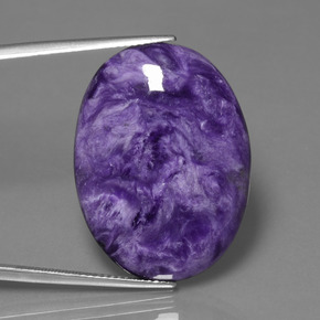 Charoïte violet naturelle coupe ovale, 26,68 ct, opaque