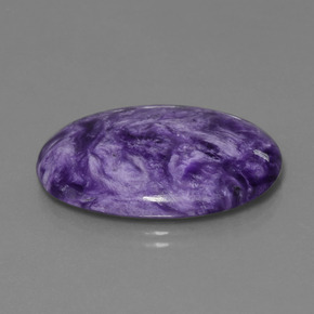 Charoïte violet naturelle coupe ovale, 26,68 ct, opaque