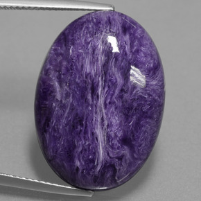 Charoïte violet naturelle coupe ovale, 22,07 ct, opaque
