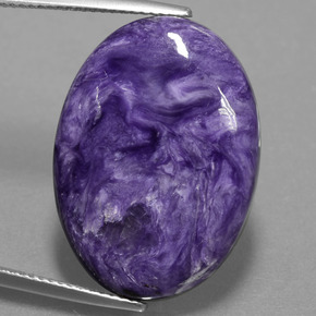 Charoïte violet naturelle coupe ovale, 19,58 ct, opaque