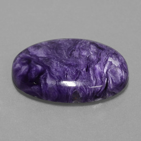 Charoïte violet naturelle coupe ovale, 19,61 ct, opaque