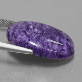 Charoïte violet naturelle coupe ovale, 19,61 ct, opaque