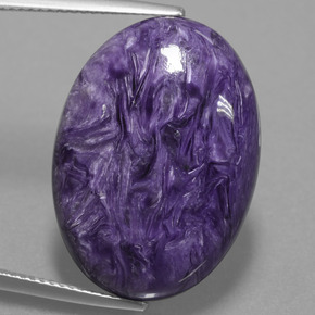 Charoïte violet naturelle coupe ovale, 22,22 ct, opaque