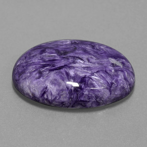 Charoïte violet naturelle coupe ovale, 22,22 ct, opaque