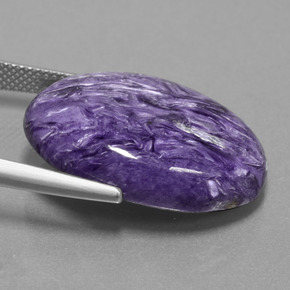 Charoïte violet naturelle coupe ovale, 22,22 ct, opaque