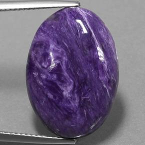 Charoïte violet naturelle coupe ovale, 16,36 ct, opaque