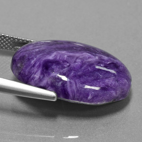 Charoïte violet naturelle coupe ovale, 16,36 ct, opaque