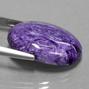 Charoïte violet naturelle coupe ovale, 15,38 ct, opaque