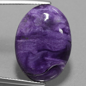 Charoïte violet naturelle coupe ovale, 15,04 ct, opaque