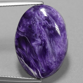 Charoïte violet naturelle coupe ovale, 13,36 ct, opaque