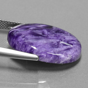 Charoïte violet naturelle coupe ovale, 13,36 ct, opaque