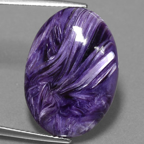 Charoïte violet naturelle coupe ovale, 11,10 ct, opaque