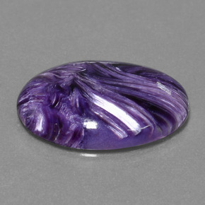 Charoïte violet naturelle coupe ovale, 11,10 ct, opaque