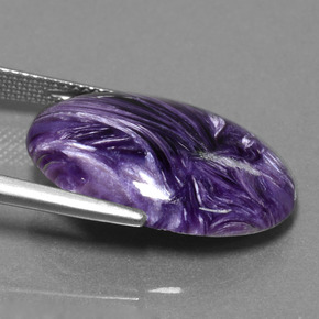 Charoïte violet naturelle coupe ovale, 11,10 ct, opaque