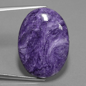 Charoïte violet naturelle coupe ovale, 33,16 ct, opaque