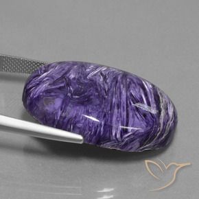 Charoïte Violet foncé naturelle ovale, 38.12 ct, Opaque
