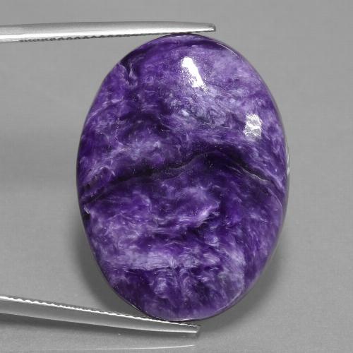 Charoïte violet naturelle coupe ovale, 29,80 ct, opaque