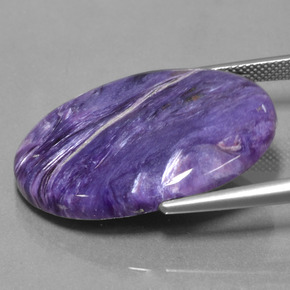 Charoïte Violet naturelle Coupe ovale, 24.64 ct, Opaque