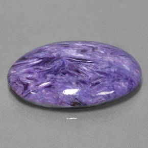 Charoïte violet naturelle coupe ovale, 31,73 ct, opaque