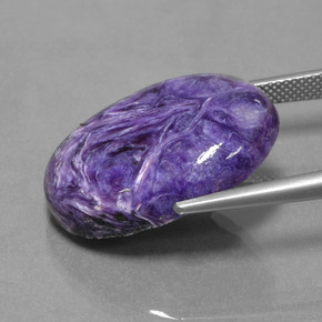 Charoïte violet naturelle coupe ovale, 22,50 ct, opaque