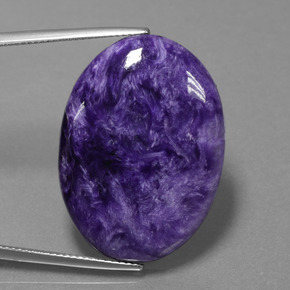 Charoïte violet naturelle coupe ovale, 27,61 ct, opaque