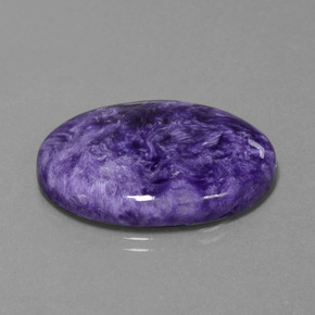 Charoïte violet naturelle coupe ovale, 27,61 ct, opaque