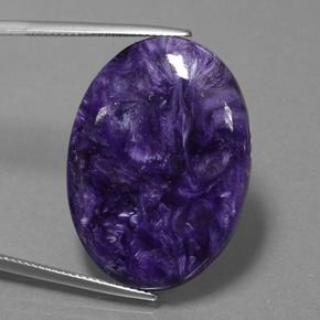 Charoïte violet naturelle coupe ovale, 29,06 ct, opaque