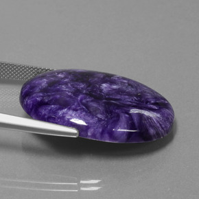 Charoïte violet naturelle coupe ovale, 29,06 ct, opaque