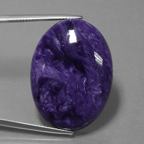 Charoïte violet naturelle coupe ovale, 35,11 ct, opaque