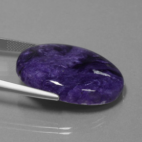 Charoïte violet naturelle coupe ovale, 35,11 ct, opaque